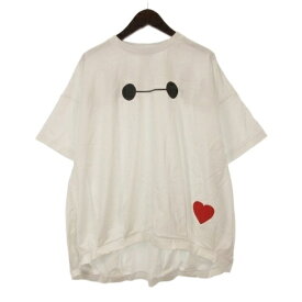 【中古】ディズニー Disney ベイマックス Tシャツ 半袖 プリント ホワイト M 260702E メンズ 【ベクトル 古着】 260702