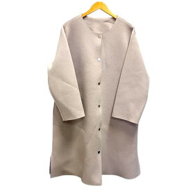 【中古】ナンニング NANING9 ジャケット コート ロング ノーカラー 無地 F グレー レディース 【ベクトル 古着】 250930