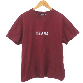 【中古】ビームス BEAMS 11-08-5885-591 Tシャツ カットソー 半袖 ロゴ プリント レッド 赤 M ■GY31 メンズ レディース 【ベクトル 古着】 240312