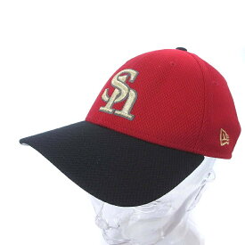 【中古】ニューエラ NEW ERA 福岡ソフトバンクホークス ベースボールキャップ 野球帽 帽子 ロゴ 刺繍 レッド 赤 ■GY18 メンズ レディース 【ベクトル 古着】 240311