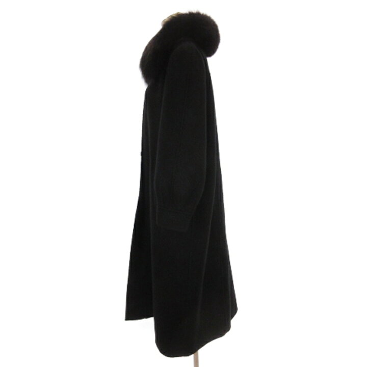 leilian コート 黒 カシミヤ 100％ フォックスファー 楽天市場】【中古 