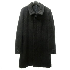 【中古】リップヴァンウィンクル RIPVANWINKLE 美品 19AW チェスターコート ジャケット ロング ウール RB-153 比翼仕立て 灰 グレー 系 3 約S 0814 メンズ 【ベクトル 古着】 230814