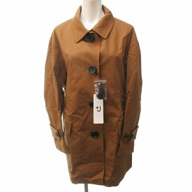 【中古】未使用品 ユニクロ UNIQLO +J ジルサンダー 21SS タグ付 ステンカラーコート ジャケット コットン 211-437885 BEIGE ベージュ L 0411 ■KK4 レディース 【ベクトル 古着】 240412