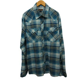 【中古】パタゴニア Patagonia チェックシャツ ブラウス デザインボタン M 青 ブルー