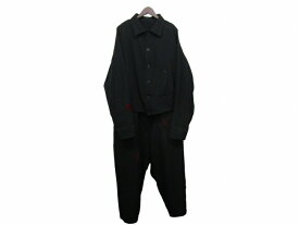 【中古】ヨウジヤマモトプールオム YOHJI YAMAMOTO POUR HOMME 20AW SUSPENDER COVERALL オーバーオール サルペット ウール HR-D03-118 ブラック 1 Sサイズ相当 メンズ 【ベクトル 古着】 240415