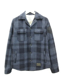 【中古】スコッチ&ソーダ SCOTCH & SODA ウールジャケット チェック ミリタリージャケット ブルー M メンズ 【ベクトル 古着】 230721