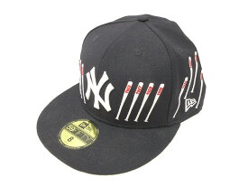 【中古】ニューエラ NEW ERA Spike Lee スパイク・リー チャンピオンシップ バット 59FIFTY ニューヨーク ヤンキース MLB ベースボールキャップ 8 ネイビー 帽子 ヘッドウェア メンズ レディース 【ベクトル 古着】 230808