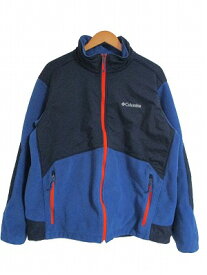 【中古】コロンビア Columbia フリースジャケット OMNI-SHIELD ジップアップ ブルー ネイビー XL メンズ 【ベクトル 古着】 231212