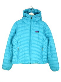 【中古】パタゴニア Patagonia Down Sweater Full-Zip Hoody 84710 ダウンセーターフーディ M 水色 ダウンジャケット ジップアップ アウター レディース 【ベクトル 古着】 240403