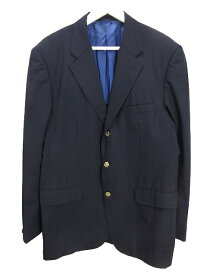 【中古】ビームスエフ BEAMS F ブレザー 金ボタン 紺ブレ ウール テーラードジャケット 103 ネイビー アウター メンズ 【ベクトル 古着】 250127