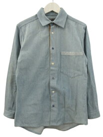 【中古】フランクリーダー FRANK LEDER デニムシャツ 長袖 WASHED DENIM SHIRT WITH TRADITONAL VINTAGE TAPE ブルー 水色 綿 コットン XS トップス メンズ 【ベクトル 古着】 251009
