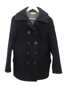 【中古】ボンクラ BONCOURA Pea Coat Cashmere Melton Navy Pコート カシミヤ混 メルトン 36 ネイビー ピーコート アウター メンズ 【ベクトル 古着】 260123