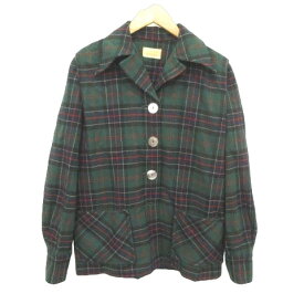 【中古】ペンドルトン PENDLETON 40s-50s 長袖 シャツ チェック 約L～XLサイズ 緑 グリーン ■GY09 レディース 【ベクトル 古着】 231220