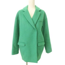 【中古】スライ SLY 美品 ビビットカラー コート ウール混 無地 厚手 1 約Sサイズ 緑 グリーン レディース 【ベクトル 古着】 250708