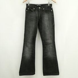 【中古】ヴェルサーチジーンズ VERSACE JEANS COUTURE フレア デニム パンツ ジーンズ ボトムス 24 ブラック レディース 【ベクトル 古着】 231003