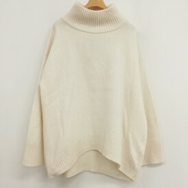 【中古】未使用品 デミルクス ビームス Demi-Luxe BEAMS 美品 ウール カシミヤ シルク ニット タートルネック フィッシュテール フリー ホワイト レディース 【ベクトル 古着】 240411