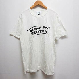 【中古】タコマフジレコーズ TACOMA FUJI RECORDS T.F.R LOGO ロゴ プリント 半袖 Tシャツ カットソー L 白 ホワイト コットン 日本製 メンズ 【ベクトル 古着】 230930