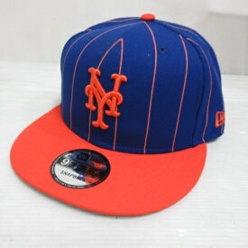 【中古】未使用品 ニューエラ NEW ERA 9FIFTY MLB ニューヨーク メッツ ベースボール キャップ 帽子 スナップバック ストライプ ブルー 正規品 メンズ 【ベクトル 古着】 240517