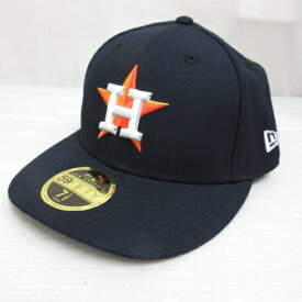 【中古】未使用品 ニューエラ NEW ERA 59FIFTY 5950 MLB ヒューストン アストロズ ベースボール キャップ 帽子 7 1/2 59.6cm ネイビー 正規品 メンズ 【ベクトル 古着】 240518