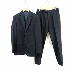 【中古】ヒューゴボス HUGO BOSS GUABELLO セットアップ テーラード ジャケット ボトム パンツ 48 黒 ブラック メンズ 【ベクトル 古着】 250211