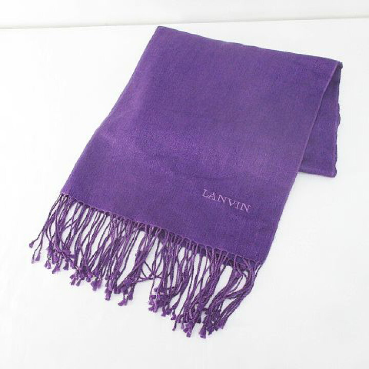 楽天市場】【中古】ランバン LANVIN ストール マフラー 紫 パープル系 