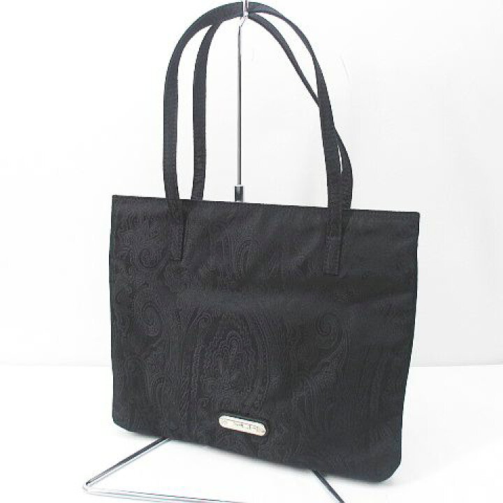 楽天市場】【中古】エトロ ETRO トートバッグ ペイズリー柄 ブラック  