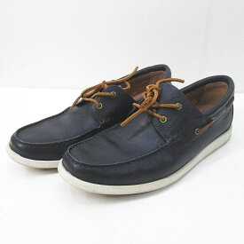 【中古】クラークス clarks ferius coast フェリウスコースト デッキシューズ カジュアルシューズ 29.0cm 11 G 46 ネイビー 紺系 メンズ 【ベクトル 古着】 240518