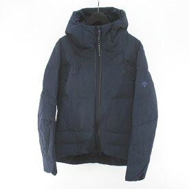 【中古】デサント DESCENTE 水沢ダウン ダウンジャケット M 紺系 ネイビー ジップアップ ロゴ 裏地 メンズ 【ベクトル 古着】 251207