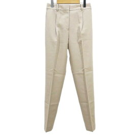 【中古】プラステ PLST テーパードパンツ S ベージュ系 センタープレス 無地 シンプル レディース 【ベクトル 古着】 260319