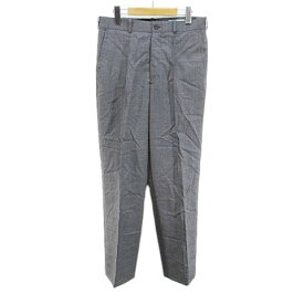 【中古】バリーブリッケン BARRY BRICKEN ロングパンツ スラックス ジップフライ S 灰系 グレー 日本製 毛 ウール 無地 メンズ 【ベクトル 古着】 260827