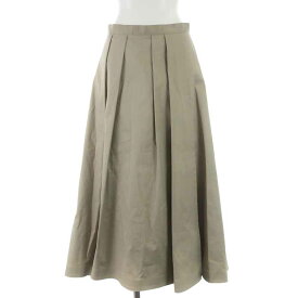 【中古】トラディショナルウェザーウェア Traditional Weatherwear STORMSEAL GATHERED VOLUME LONG SKIRT フレアスカート ロング アシンメトリー S ベージュ /YI1 レディース 【ベクトル 古着】 221124