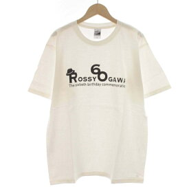 【中古】ダルクスタンダード Daluc Standard ROSSY 60GAWA Tシャツ カットソー プリント ロゴ 半袖 クルーネック L 白 ホワイト /DK ■GY06 メンズ レディース 【ベクトル 古着】 230804