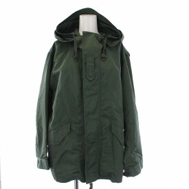 【中古】アッパーハイツ upper hights ARMY THE MILITARY PARKA ナイロンツイル ミリタリーパーカ ジャケット 1 S カーキ 93NA243 /KH レディース 【ベクトル 古着】 230916