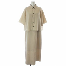 【中古】ロペピクニック ROPE Picnic SETアイテム シャツ+キャミワンピース アンサンブル 半袖 マキシ ロング 38 M ベージュ /AT9 レディース 【ベクトル 古着】 230922