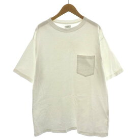 【中古】シオタ CIOTA スビンコットン 度詰め吊り天竺ポケット付きTシャツ カットソー 半袖 5 M 白 ホワイト CSLM-106M /AN23 メンズ 【ベクトル 古着】 231016