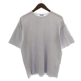 【中古】オーラリー AURALEE HARD TWIST AMUNZEN DOUBLE CLOTH TEE Tシャツ カットソー 半袖 クルーネック 3 S 水色 A20ST01KN /NW9 メンズ 【ベクトル 古着】 231017