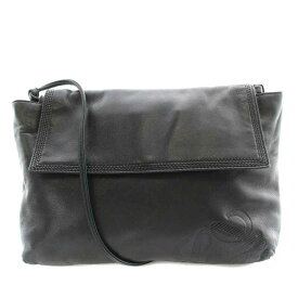 【中古】ロエベ LOEWE ショルダーバッグ レザー アナグラム 黒 ブラック /YI4 ■OH ●D レディース 【ベクトル 古着】 231124