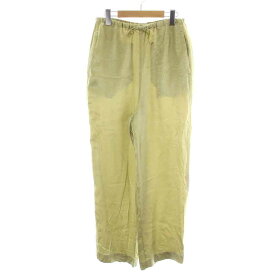 【中古】シンゾーン Shinzone サテンパンツ SATIN PANTS イージーパンツ F 黄緑 21MMSPA11 /NW6 レディース 【ベクトル 古着】 231219