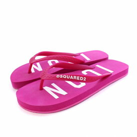 【中古】未使用品 ディースクエアード DSQUARED2 FLIP FLOPS ICON ビーチサンダル トング ラバー 37 23.5cm ピンク /KH ■GY29 レディース 【ベクトル 古着】 240122