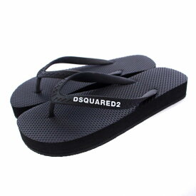 【中古】ディースクエアード DSQUARED2 FLIP FLOPS ビーチサンダル フラット 35 22cm 黒 ブラック /KH ■GY29 レディース 【ベクトル 古着】 240119