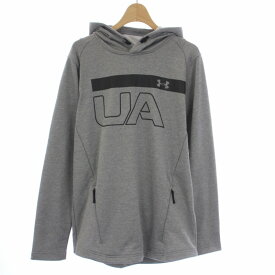 【中古】アンダーアーマー UNDER ARMOUR UA Tech Terry PO Graphic Hoodie UAテックテリーPOグラフィックフーディー プルオーバーパーカー スウェット 長袖 ロゴプリント M グレー 1306445 /BB メンズ 【ベクトル 古着】 240122