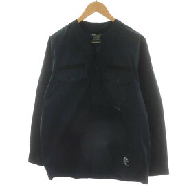 【中古】未使用品 バックチャンネル BACK CHANNEL COOLMAX SCOUT SHIRT シャツ 長袖 コットン M 紺 ネイビー 2320301 /AN33 メンズ 【ベクトル 古着】 240126