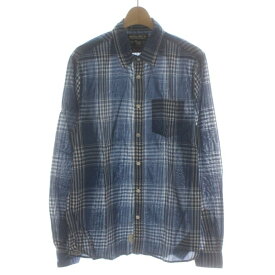 【中古】ウールリッチ WOOLRICH チェックシャツ カジュアル スタンダード 長袖 S XS 青 ブルー /DK メンズ 【ベクトル 古着】 240220