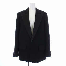 【中古】ザ リラクス THE RERACS jacket THE TUXEDO テーラードジャケット ノーベント 比翼ボタン 38 M 黒 ブラック 22FW-REJK-135L-J /KH レディース 【ベクトル 古着】 240131