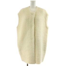 【中古】アダワス ADAWAS ALPACA LOOP COCOON VEST ベスト ボア F 白 ホワイト ADWS-201-43 /AN29 レディース 【ベクトル 古着】 240131