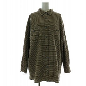 【中古】ペンドルトン PENDLETON シャツ チュニック チェック 長袖 F 茶 ブラウン 9475-7301 /XK レディース 【ベクトル 古着】 240307