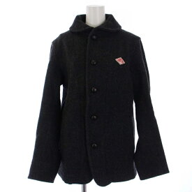 【中古】ダントン DANTON WOOL MOSSER JACKET ウールモッサ ジャケット クルミボタン ロゴ ワッペン ウール 38 M チャコール 18A-SL-001 /BM レディース 【ベクトル 古着】 240312