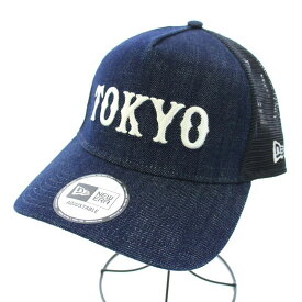 【中古】ニューエラ NEW ERA ADJUSTABLE Denim Cap TOKYO 読売ジャイアンツ ベースボールキャップ メッシュキャップ デニム 紺 ネイビー /TK キッズ 【ベクトル 古着】 240419