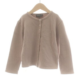 【中古】アニエスベーアンファン Agnes b. ENFANT 子供服 ジュニア CARDIGAN カーディガン 裏起毛 サイズ8 120cm-130cm 茶 ブラウン EI36M001 /FQ キッズ 【ベクトル 古着】 240403