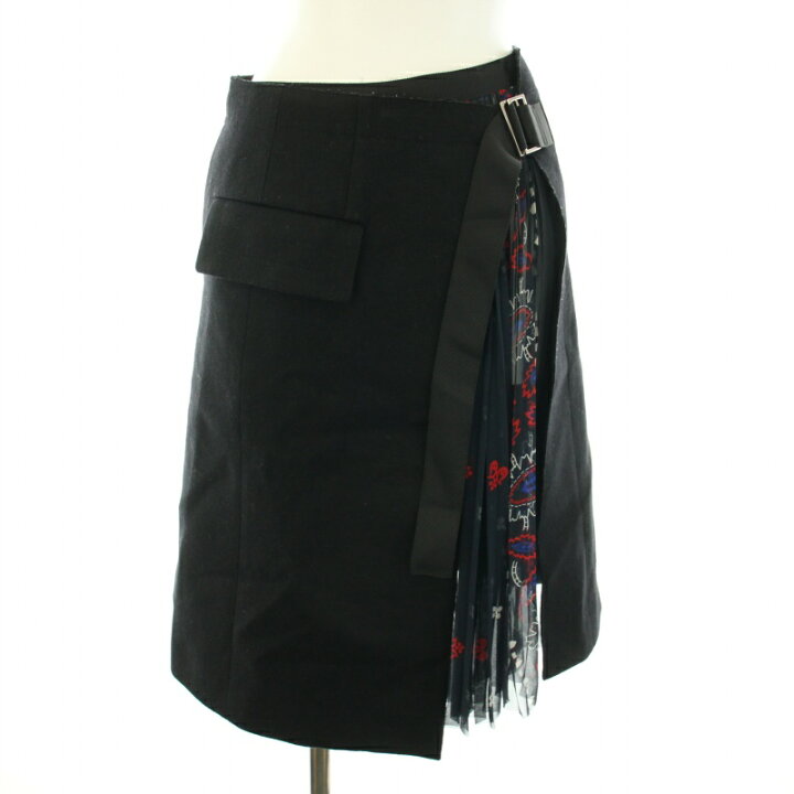 楽天市場】【中古】サカイ sacai ウール×ナイロンスカート ラップ  